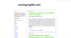 Desktop Screenshot of blog.sociographie.net