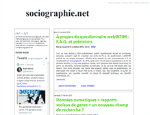 Tablet Screenshot of blog.sociographie.net